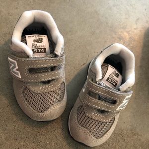 New Infant Grey New Balance Sneakers Velcro
